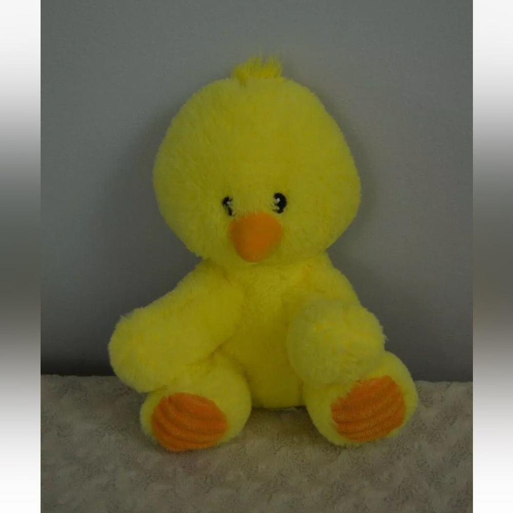 Spark Create Imagine Chick Duck Plush Stuffed Animal Toy Yellow Orange Rattle